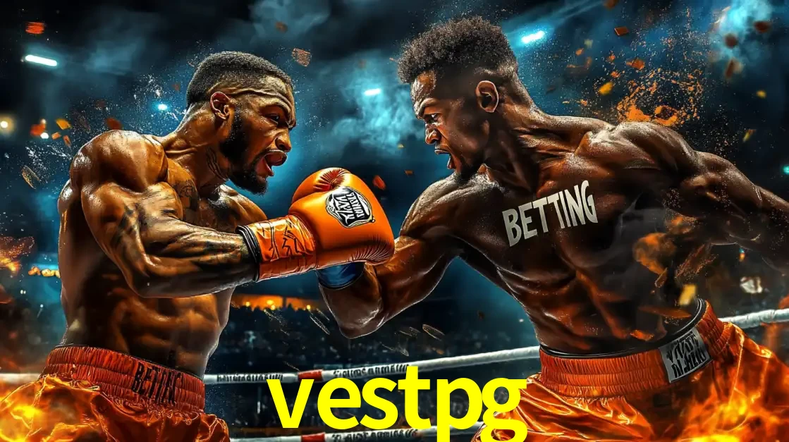 Dois boxeadores em uma luta intensa e explosiva, representando a adrenalina e as oportunidades de apostas em esportes de combate disponíveis na plataforma vestpg.