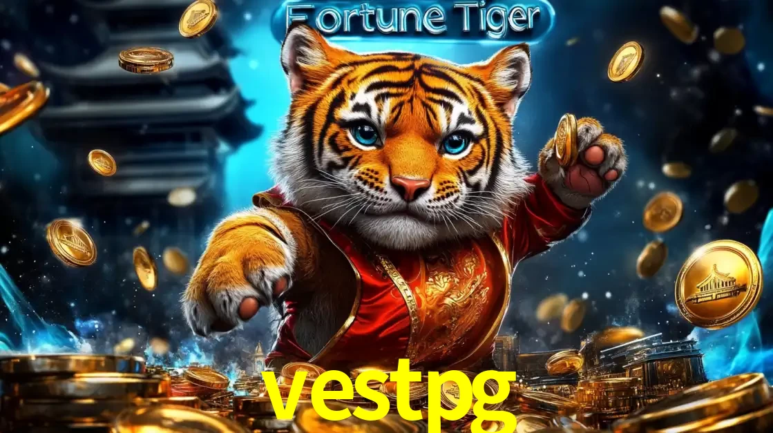 Imagem promocional do jogo de slot Fortune Tiger, com um tigre majestoso em traje tradicional cercado por uma fortuna em moedas de ouro, disponível agora no cassino vestpg.