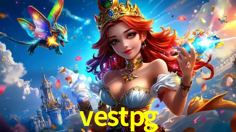 A princesa de um reino de fantasia mágico, com seu pequeno dragão, apresentando um mundo de prêmios encantados nos jogos de caça-níqueis do cassino vestpg.